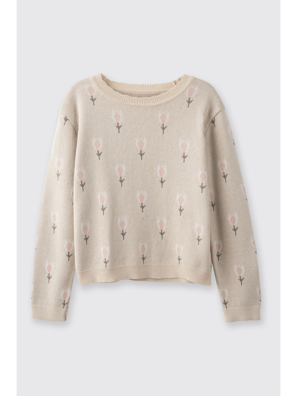 Kız Çocuk 2'li Triko Takım Bej