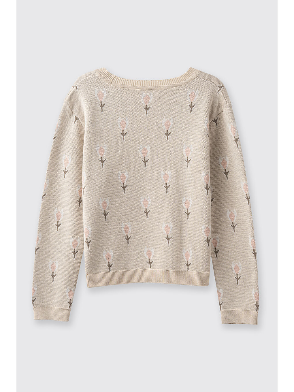 Kız Çocuk 2'li Triko Takım Bej-2