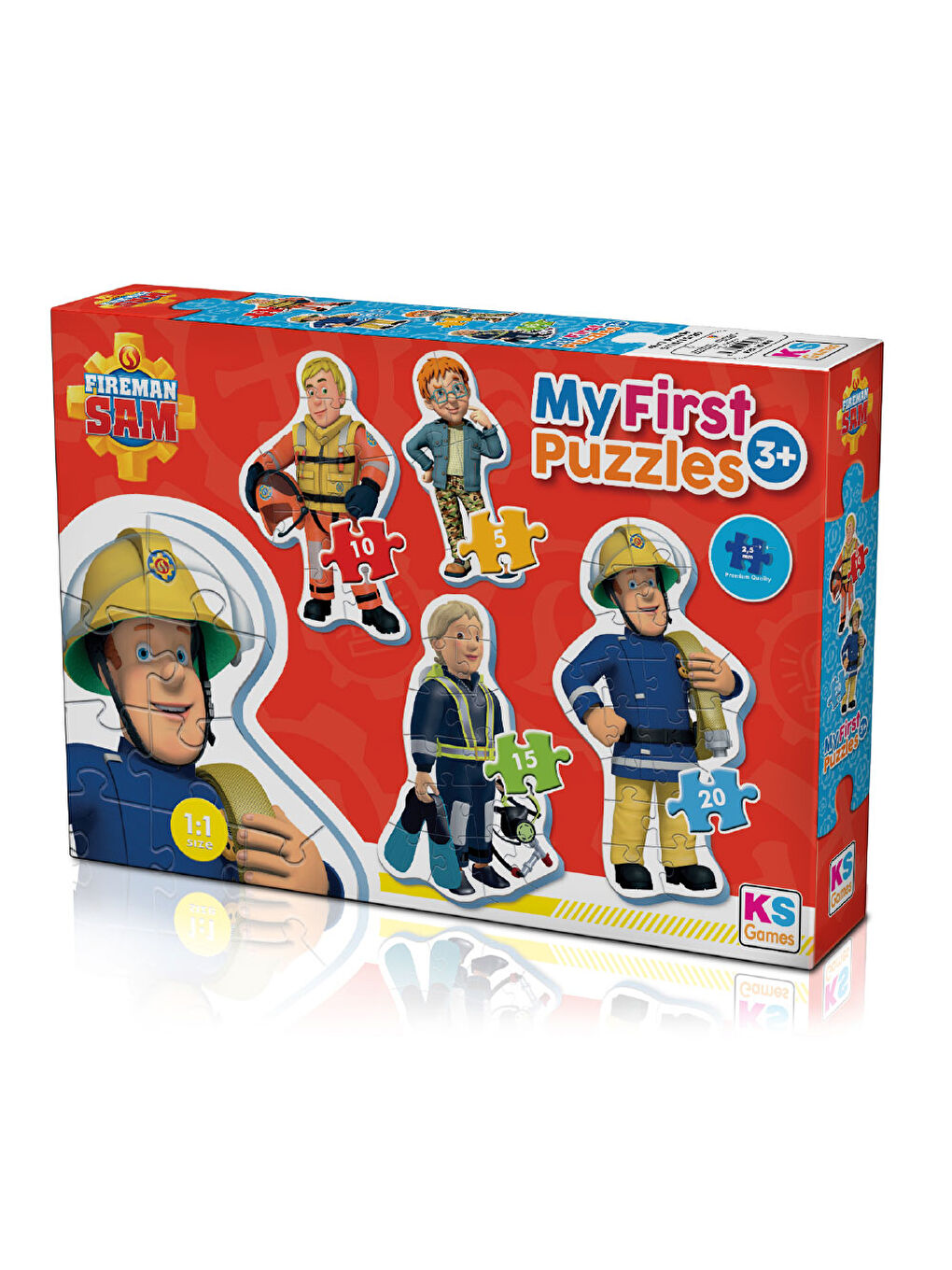 KS GAMES Renksiz Fireman Sam My First Cut Out Puzzles 4in1 FRS10304