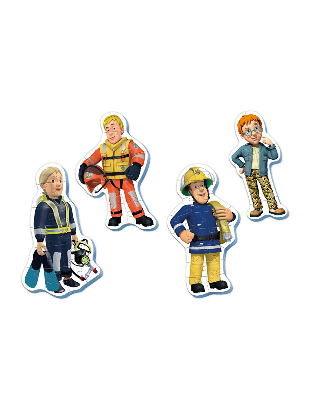 KS GAMES Renksiz Fireman Sam My First Cut Out Puzzles 4in1 FRS10304 - 1