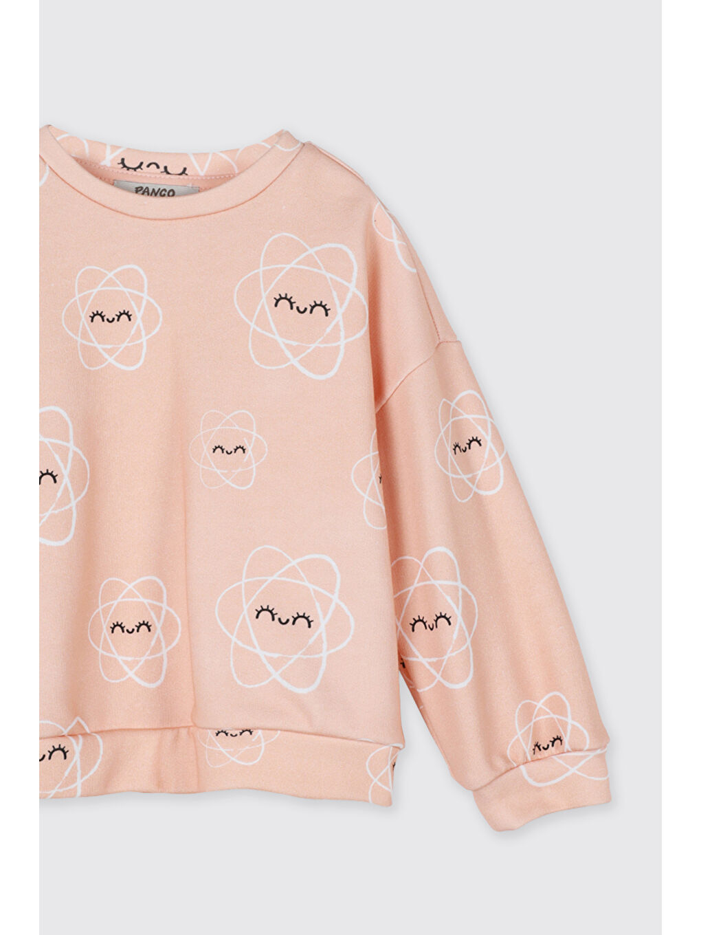 Pembe Kız Çocuk Desenli Sweatshirt Petrol-2