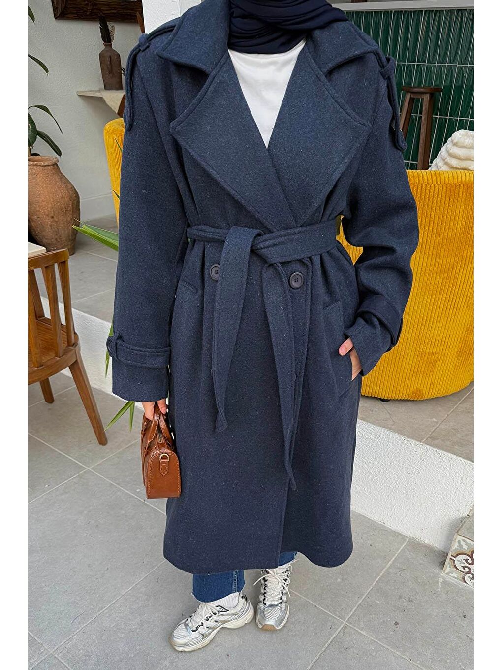 Oversize Kaban Lacivert-2