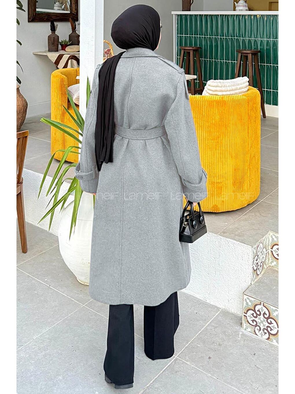 Oversize Kaban Gri-3