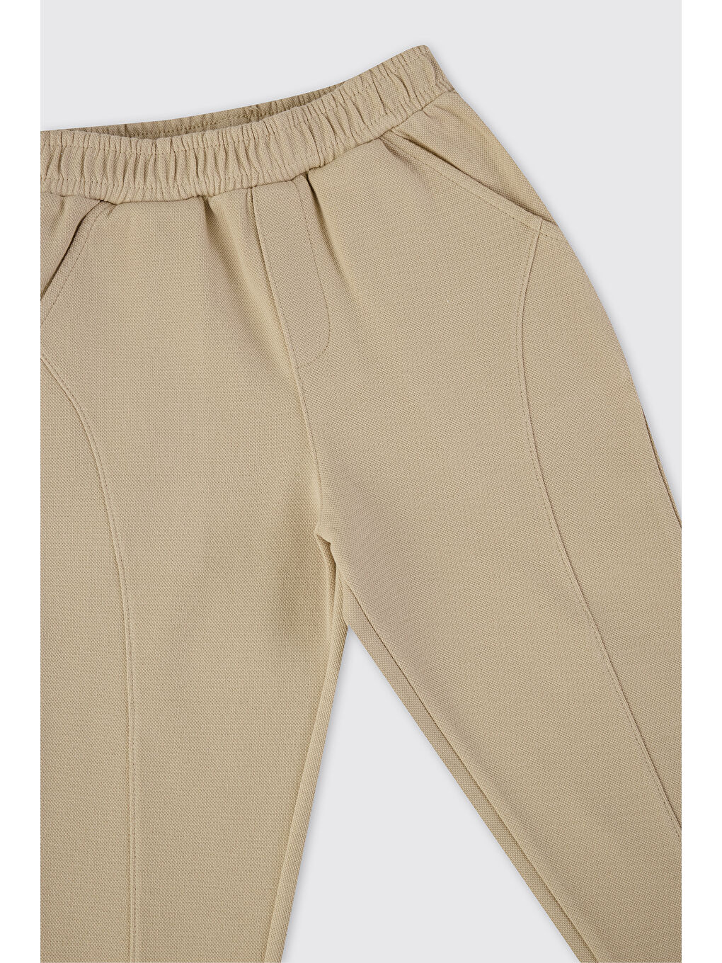 Erkek Çocuk Beli Lastikli Eşofman Altı Bej-2