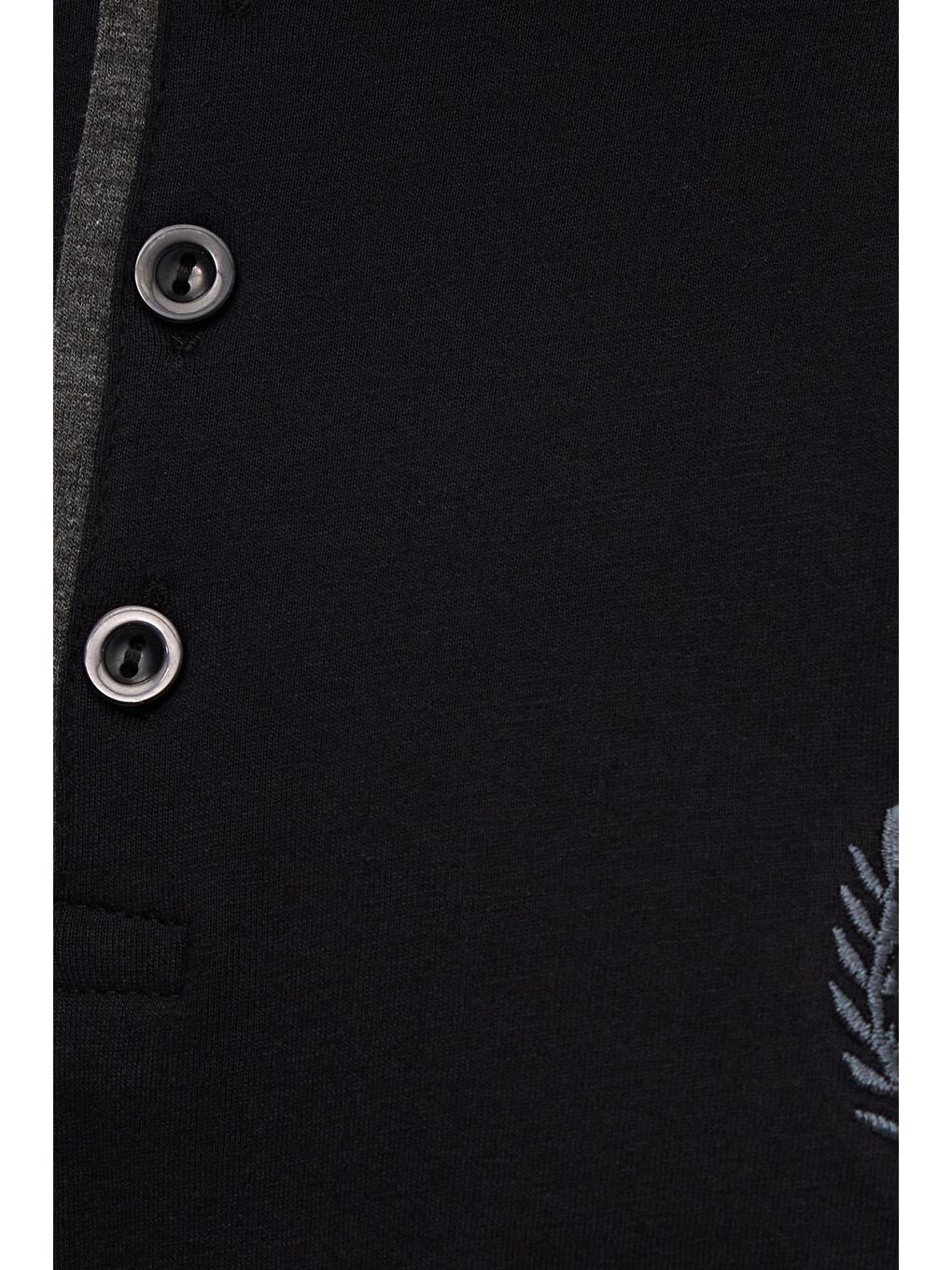 Erkek Standart Fit Normal Kesim %100 Pamuk Bisiklet Yaka Beli Lastikli Antrasit Pijama Takımı-5