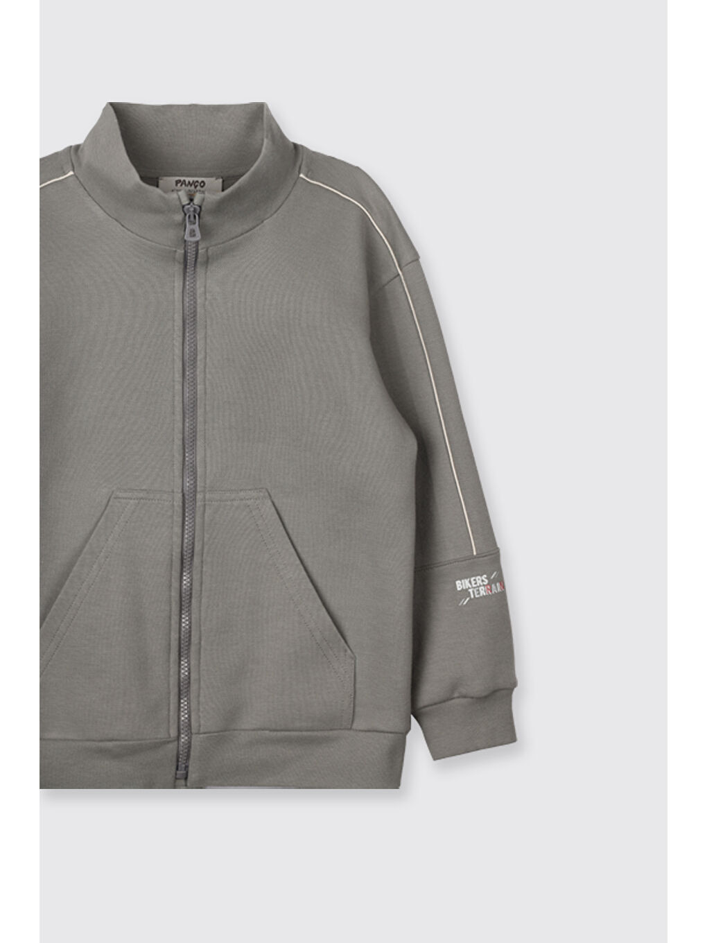 Erkek Çocuk Fermuarlı Sweatshirt Antrasit-4