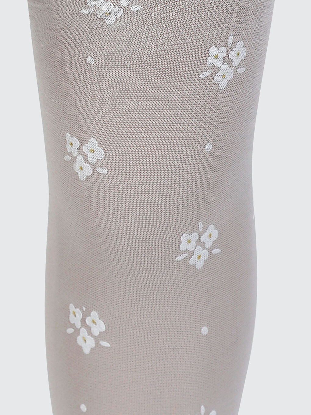 Kız Bebek Külotlu Çorap 0-12 Ay Ekru-1