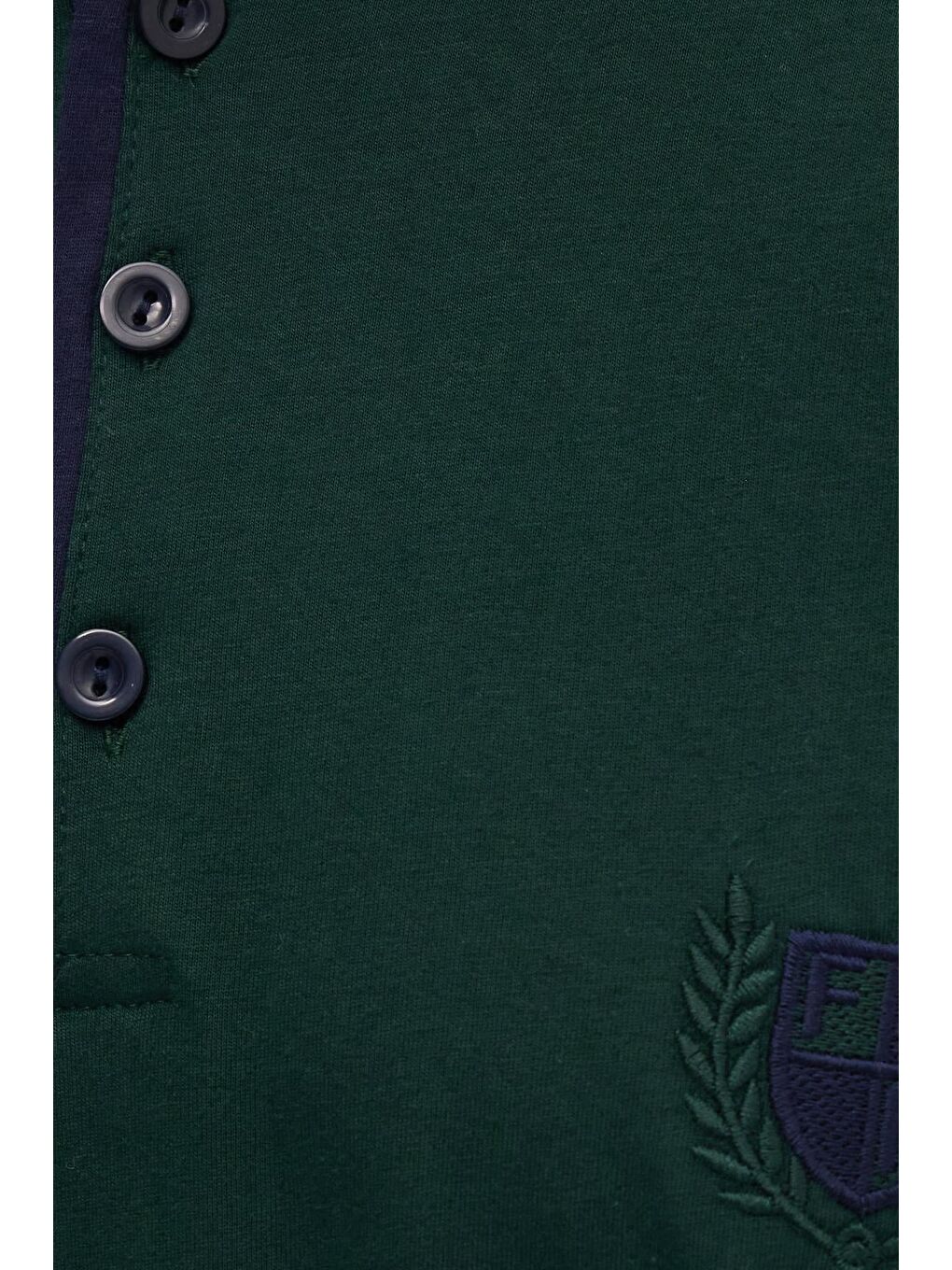 Erkek Standart Fit Normal Kesim %100 Pamuk Bisiklet Yaka Beli Lastikli Lacivert Pijama Takımı-5