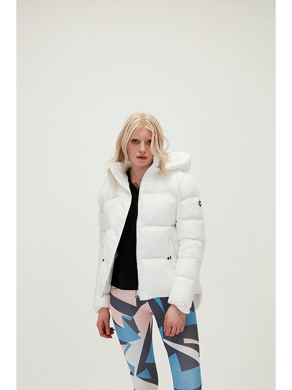 Bad Bear Beyaz Tinkerbell Puffer Off White Beyaz Kapüşonlu Kadın Mont - 1