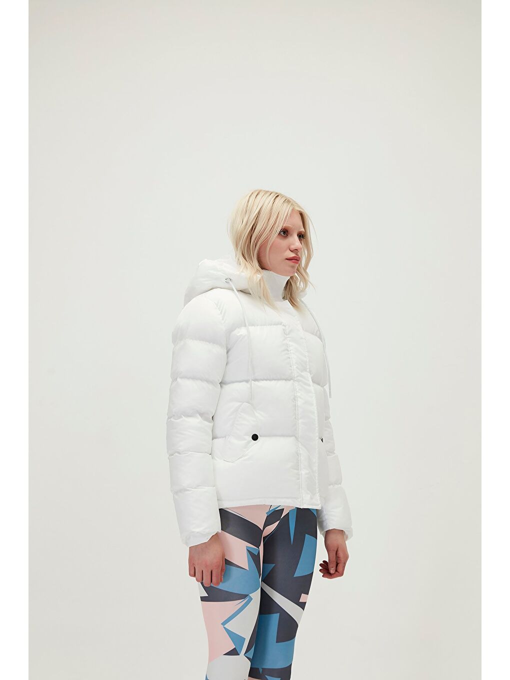 Bad Bear Beyaz Tinkerbell Puffer Off White Beyaz Kapüşonlu Kadın Mont - 2