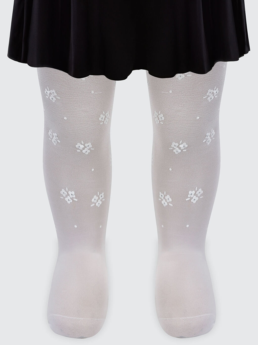 Kız Bebek Külotlu Çorap 0-12 Ay Beyaz