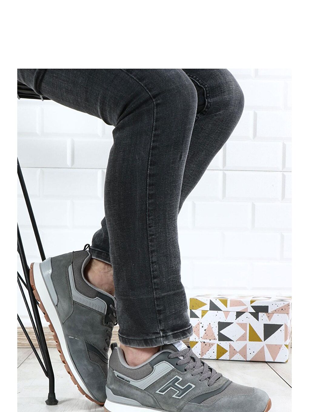 Meet Gri-Gri Hakiki Deri Erkek Spor Ayakkabı