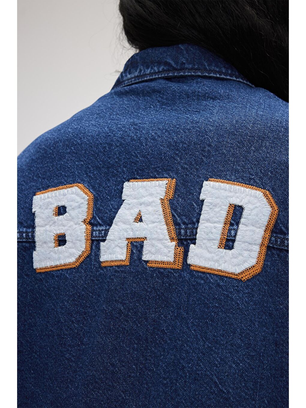 Bad Bear İndigo Adelina Koyu Mavi Kadın Denim Ceket - 4