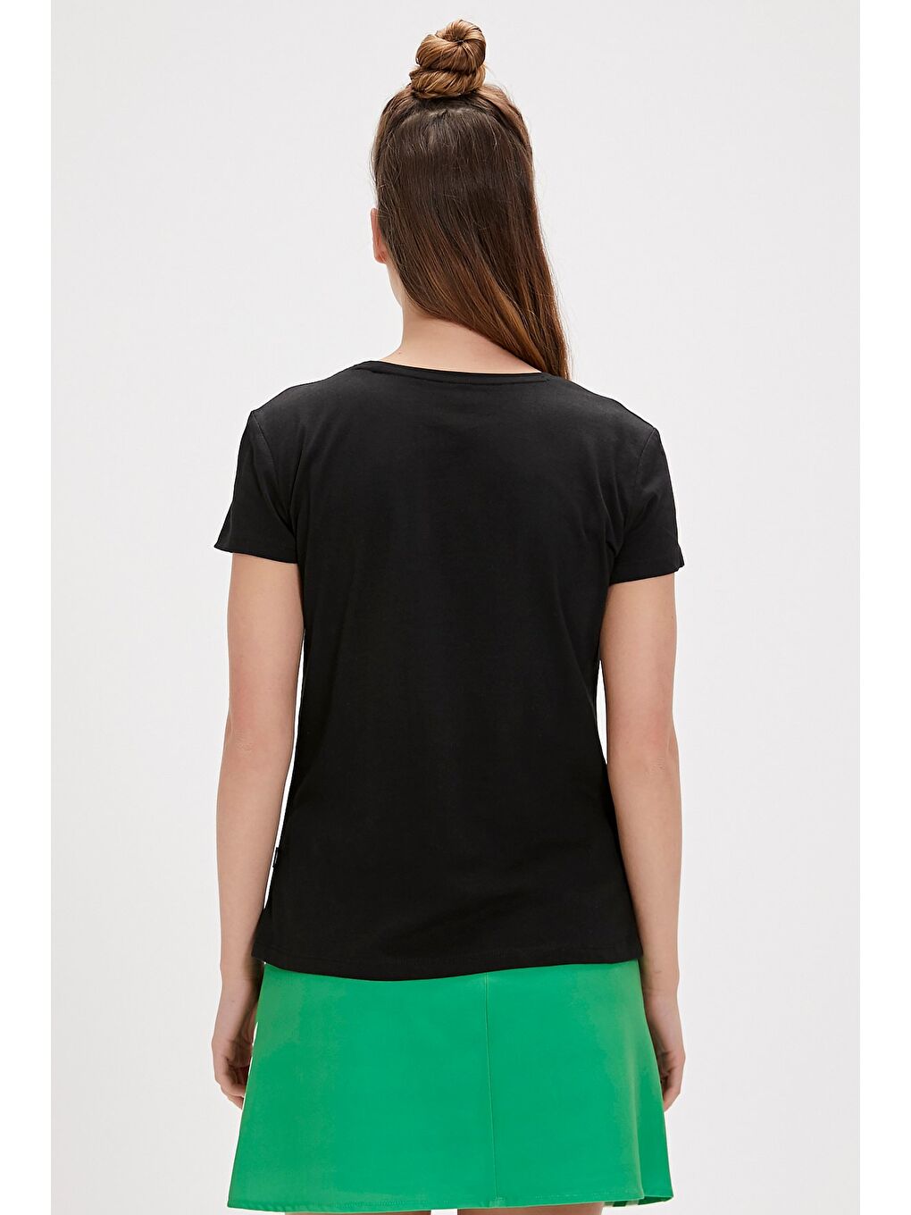 Bad Bear Laura Siyah Basic Baskılı Kadın Tişört - 4