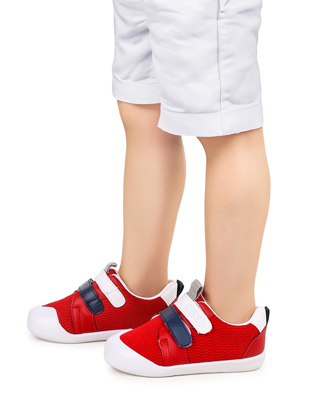 KİKO Kırmızı Textile Cırtlı Erkek Bebek Spor Ayakkabı - 1