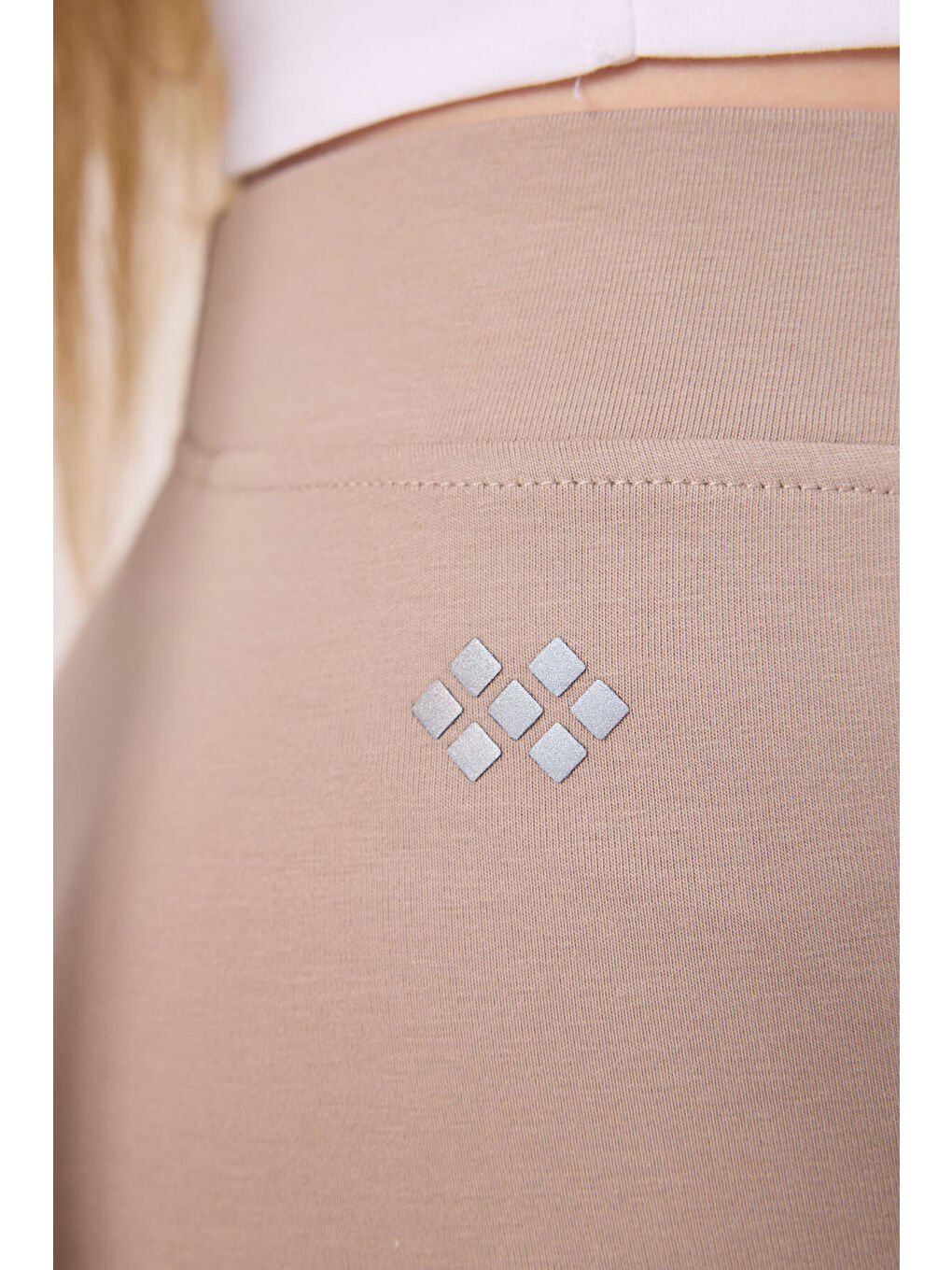 Koyu Bej Pamuklu Kısa Paça Standart Fit Basic Kız Çocuk Tayt - 75188-3