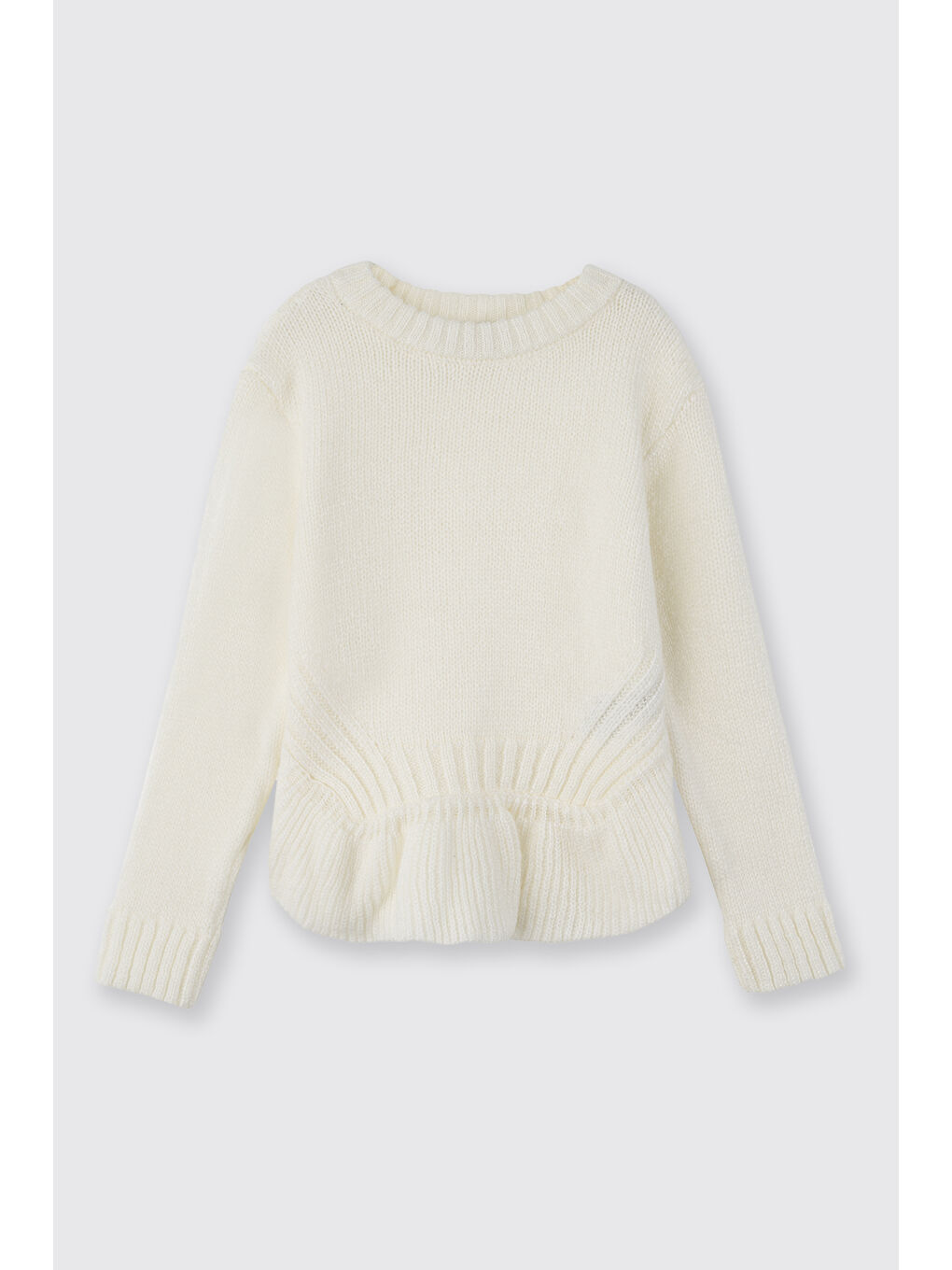 Kız Çocuk Triko Kazak Ekru