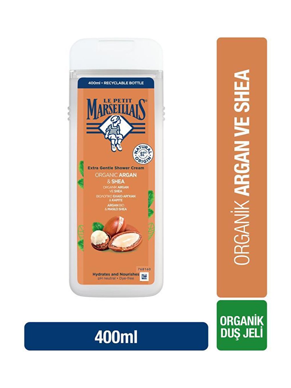 Le Petit Marseillais Renksiz LPM Organik Argan ve Shea 400ml Duş Jeli