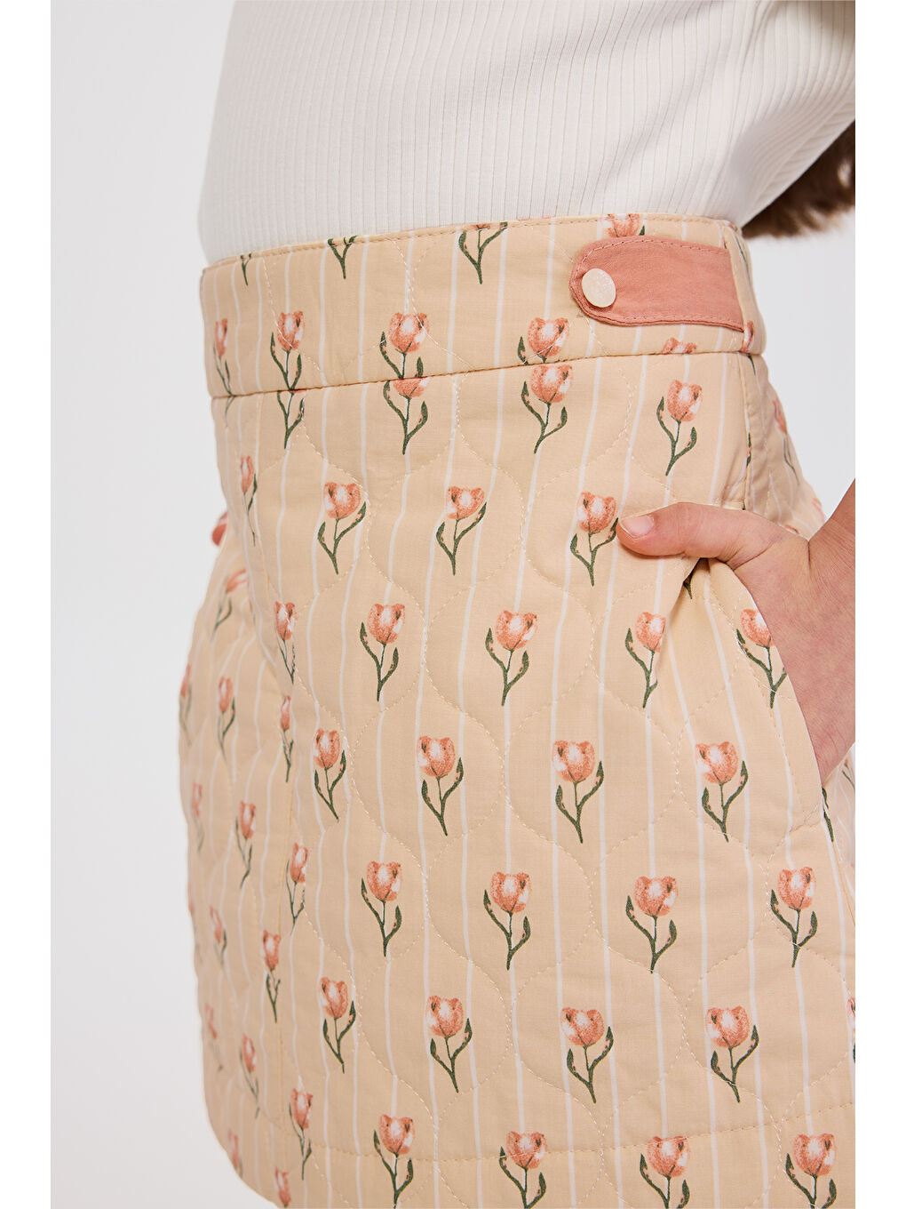 Kız Çocuk Bej Etek-1