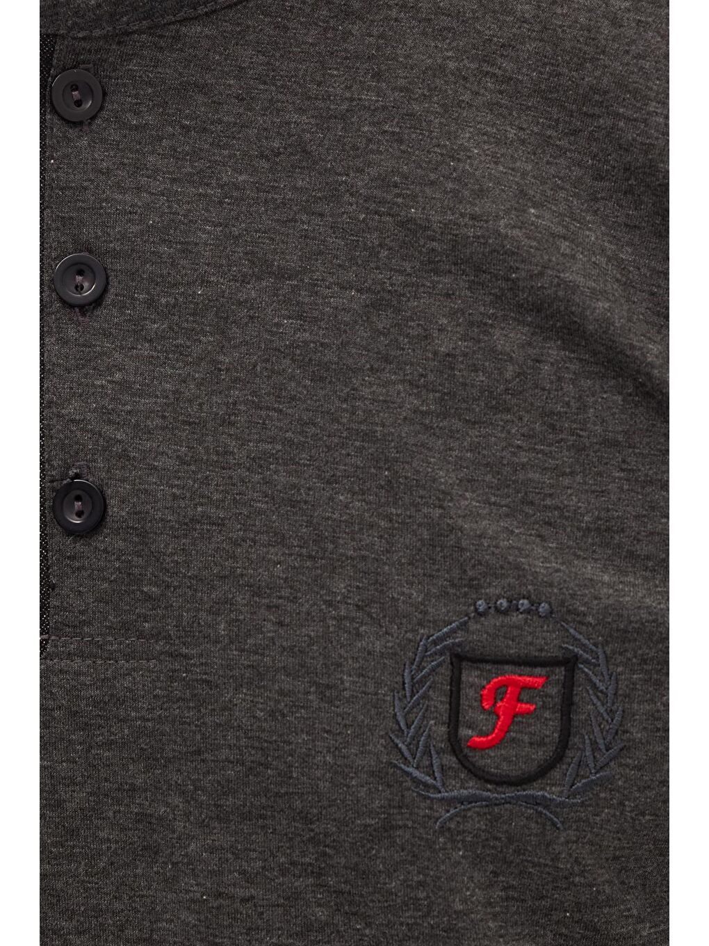 Erkek Standart Fit %100 Pamuk Bisiklet Yaka Beli Lastikli Antrasit Pijama Takımı-5