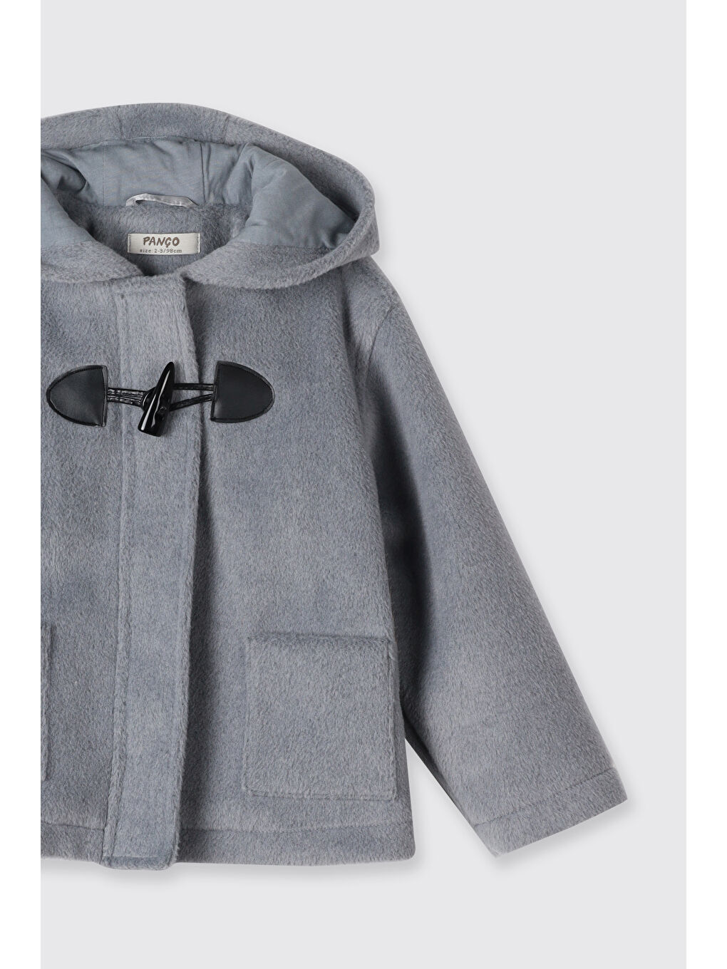 Erkek Çocuk Kapüşonlu Kaban Gri-2
