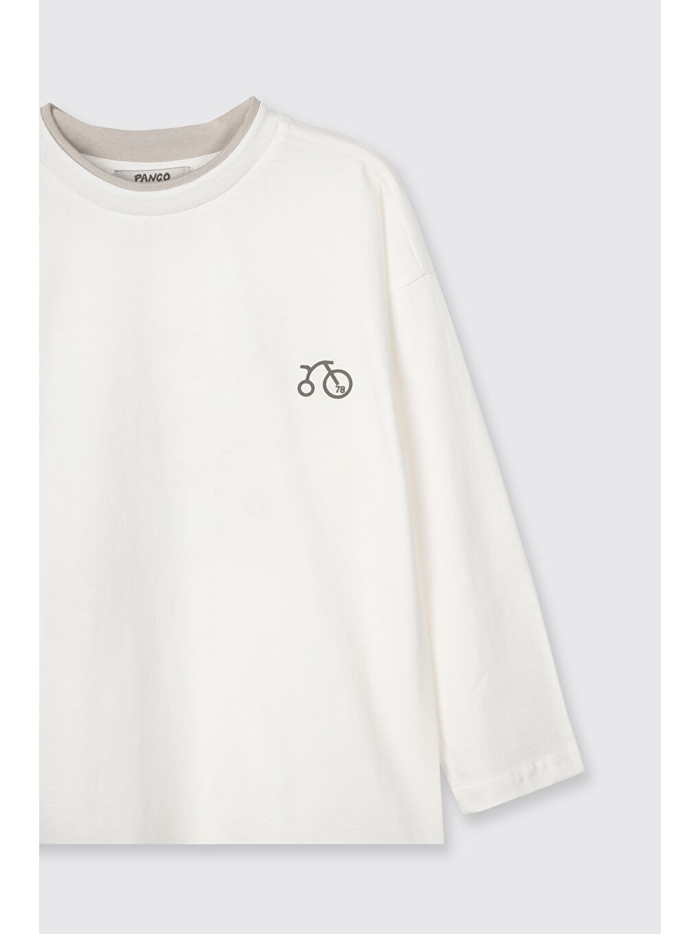Erkek Çocuk Baskılı Uzun Kollu T-Shirt Ekru-4