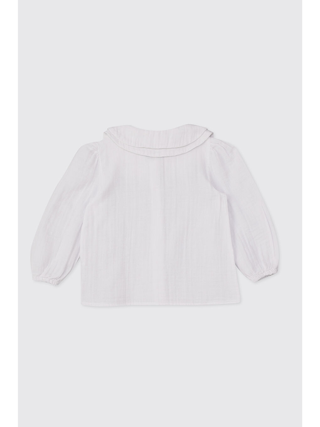 Kız Çocuk Çift Yakalı Gömlek Ekru-1