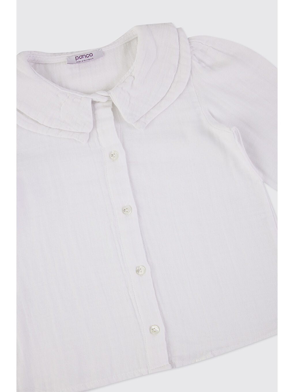 Kız Çocuk Çift Yakalı Gömlek Ekru-2