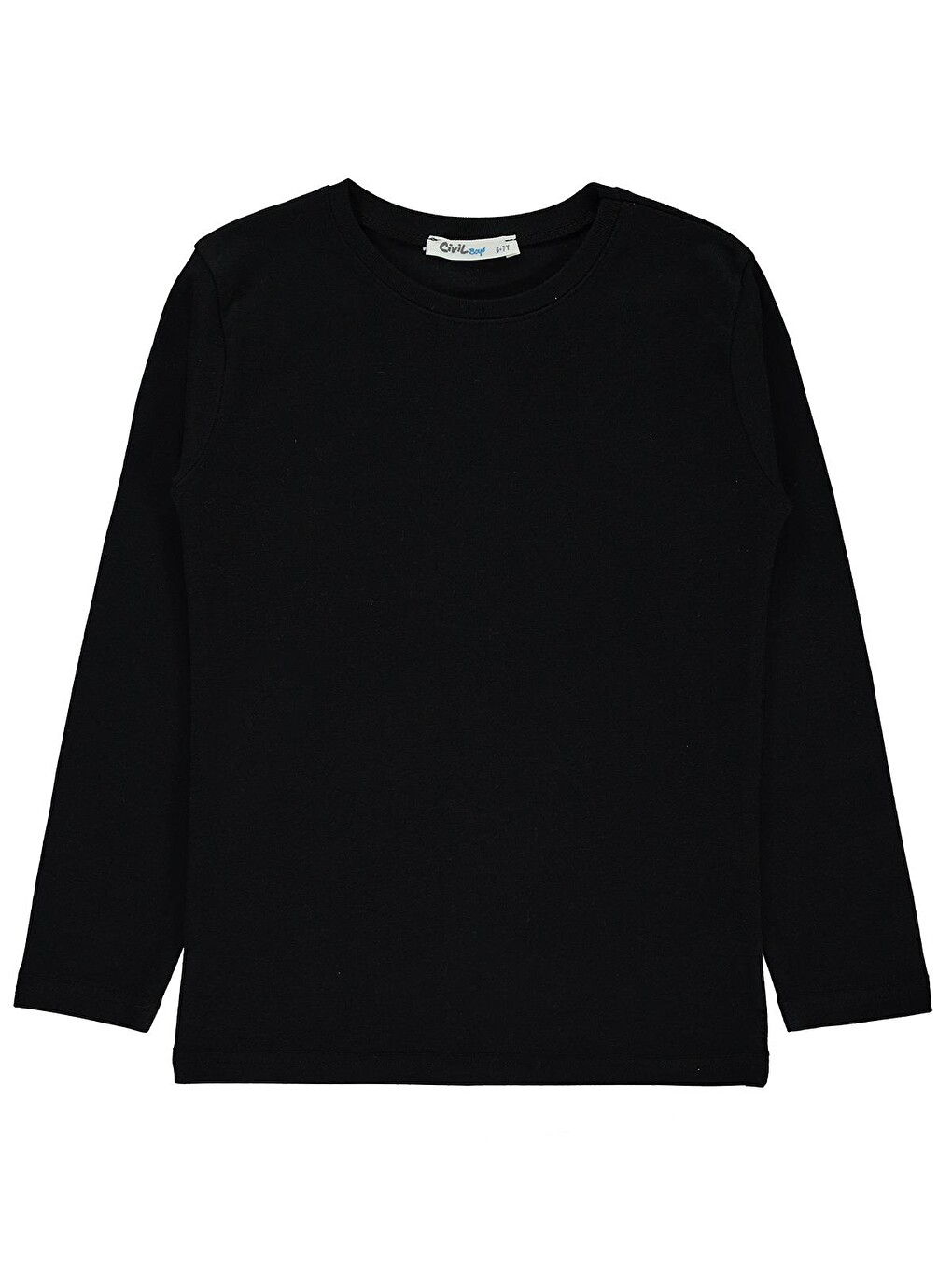 6005 Boys Basic 6-9 Yaş Sweat - Siyah