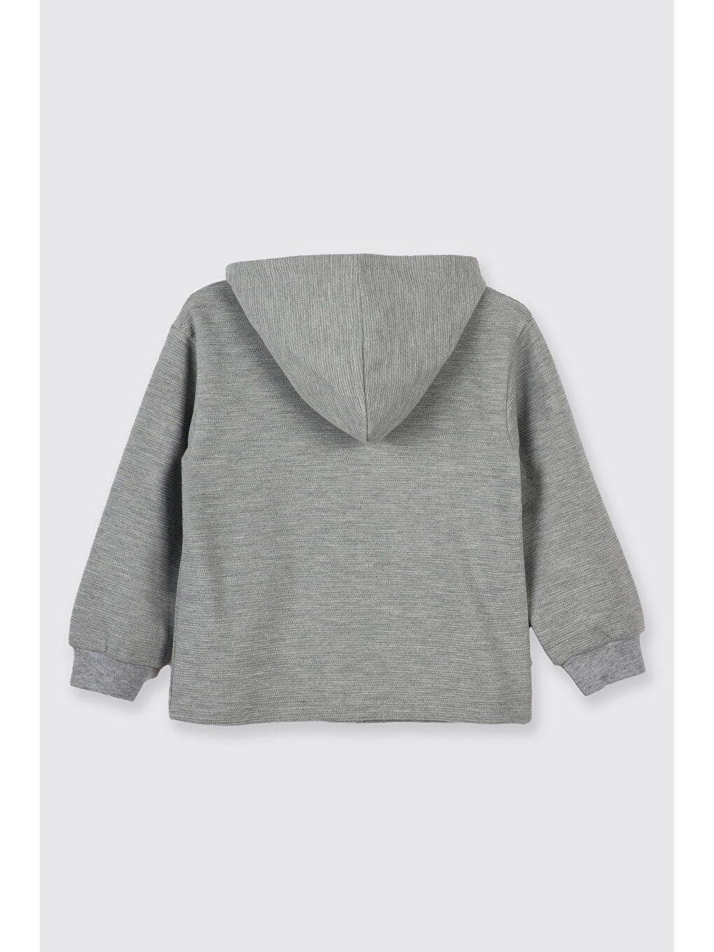 Kız Çocuk Fermuarlı Sweatshirt Gri-Melanj-1