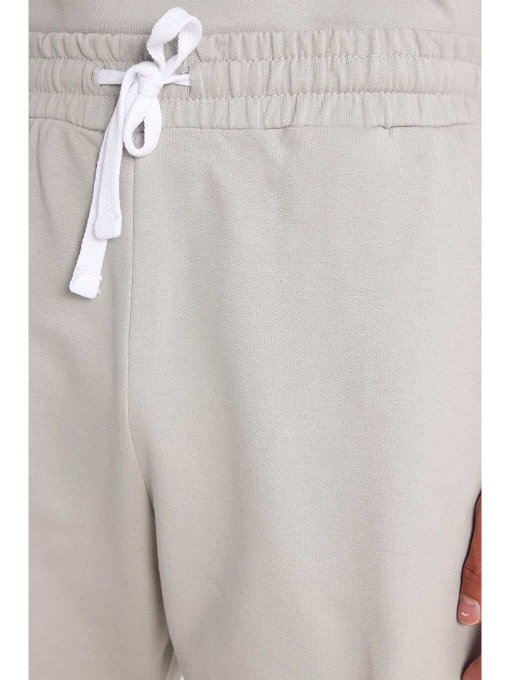 Relax Fit Rahat Kesim %100 Pamuk Hafif Kalın Özel Tasarım Erkek Gri Şortlu Eşofman Takım-2