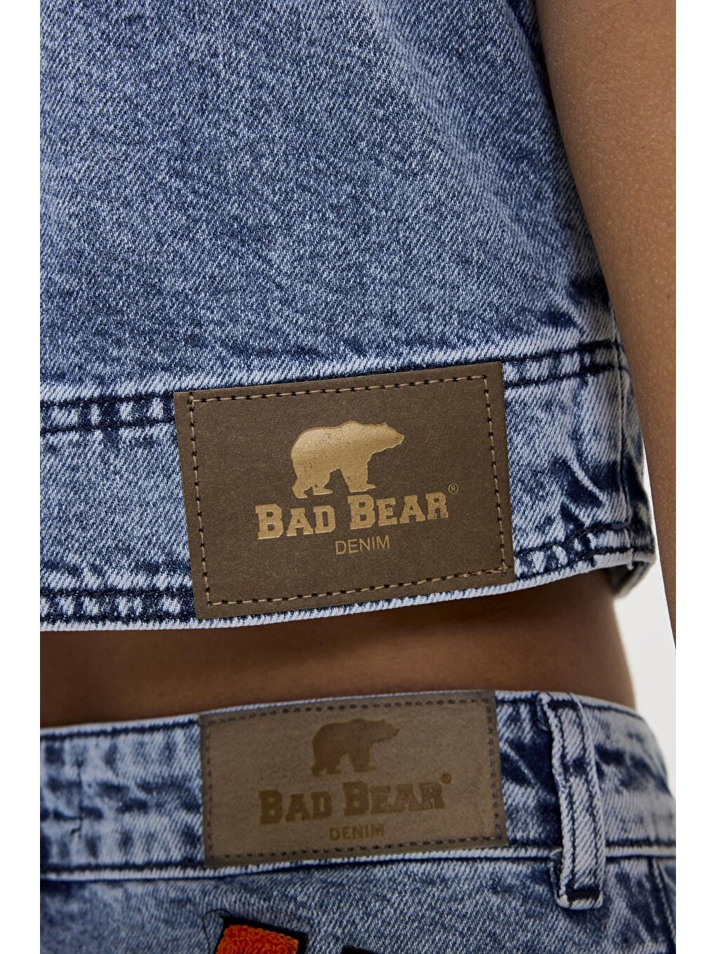 Bad Bear Mavi Veronica Blue Kadın Denim Crop - 4