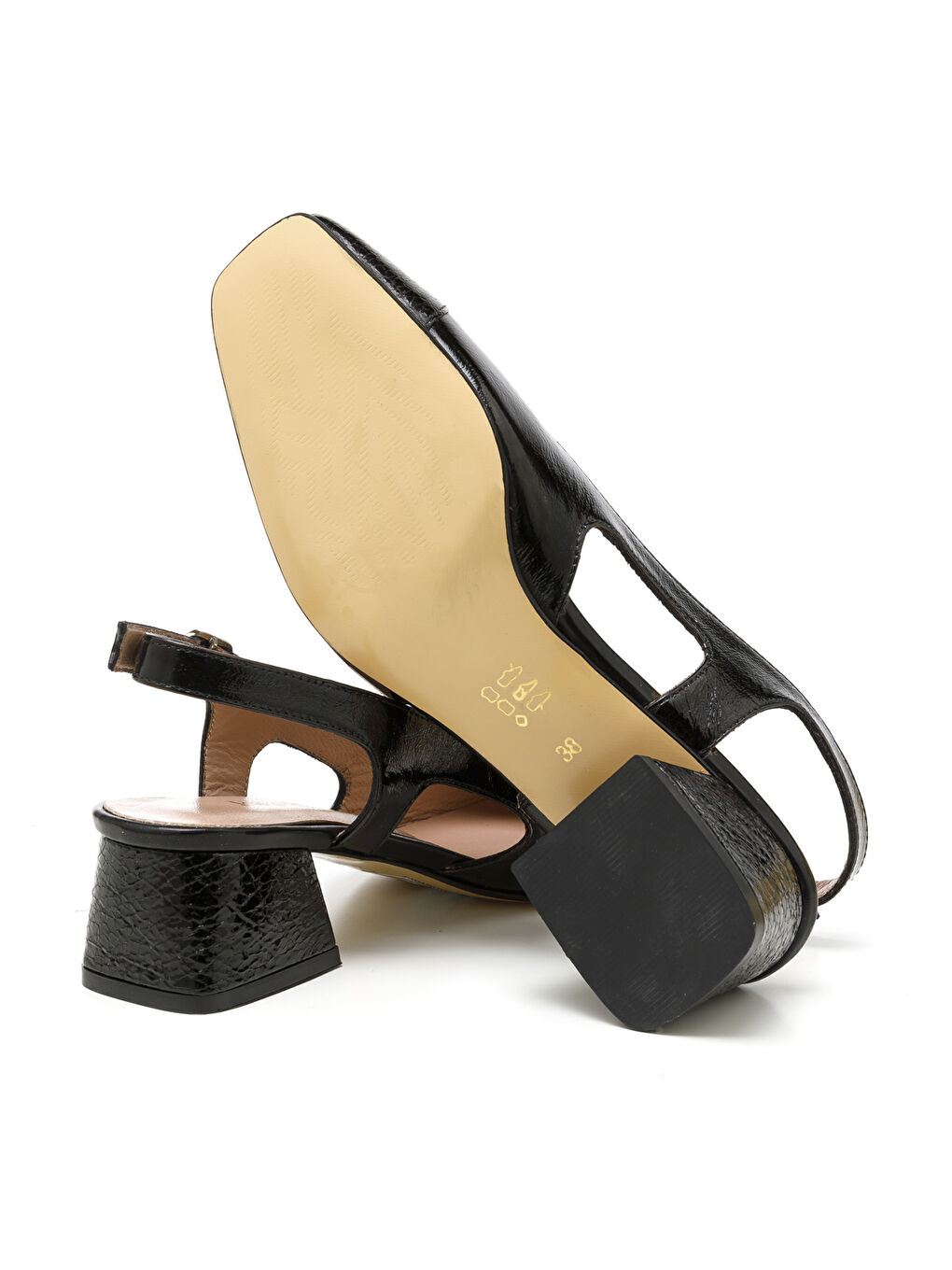 Kadın Sandalet MAR-25Y-133-821 Siyah Rugan-Siyah Yılan-4