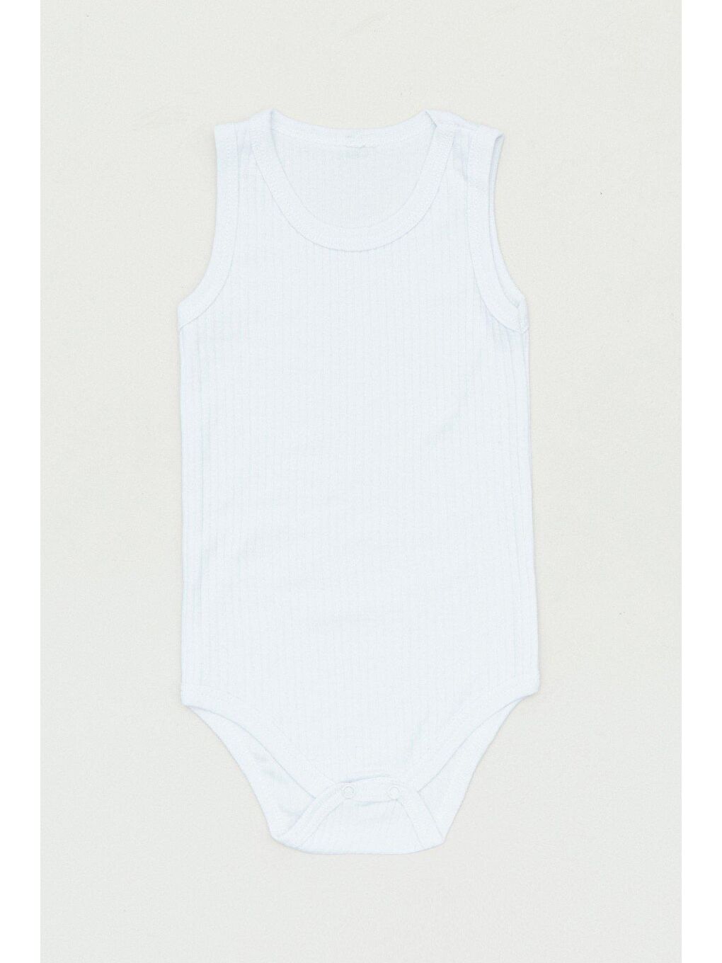 Beyaz Fitilli Bisiklet Yaka Kız Çocuk Zıbın