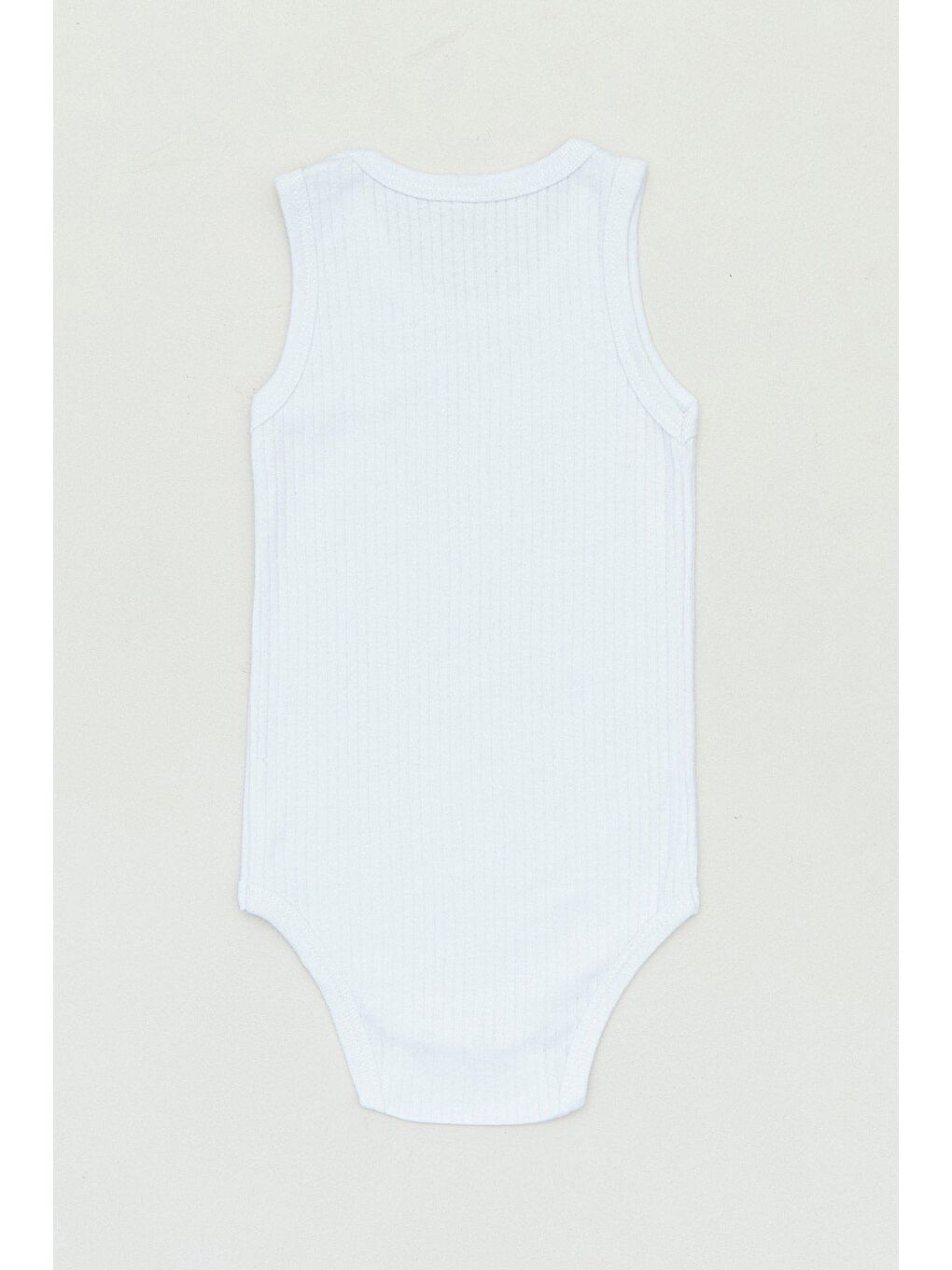 Beyaz Fitilli Bisiklet Yaka Kız Çocuk Zıbın-1