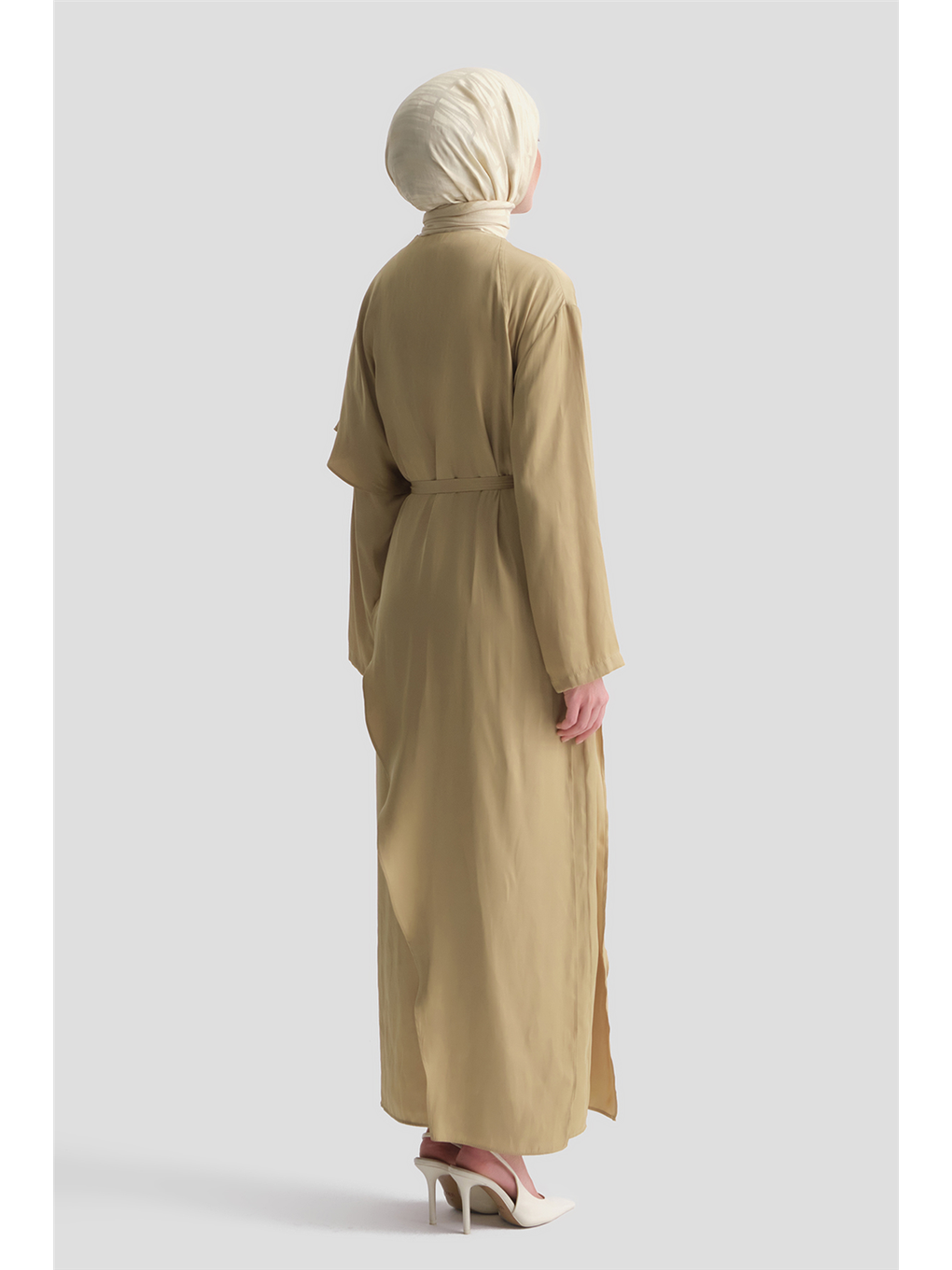 Katmanlı Elbise Haki-5