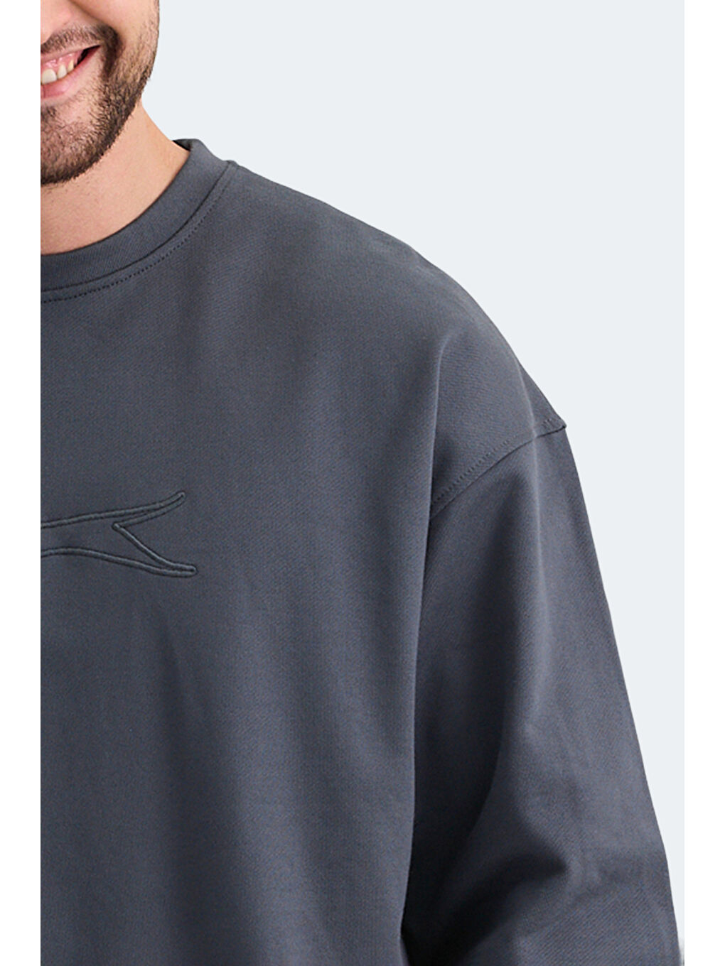 SLAZENGER VADIK Erkek Sweatshirt Koyu Gri - 4