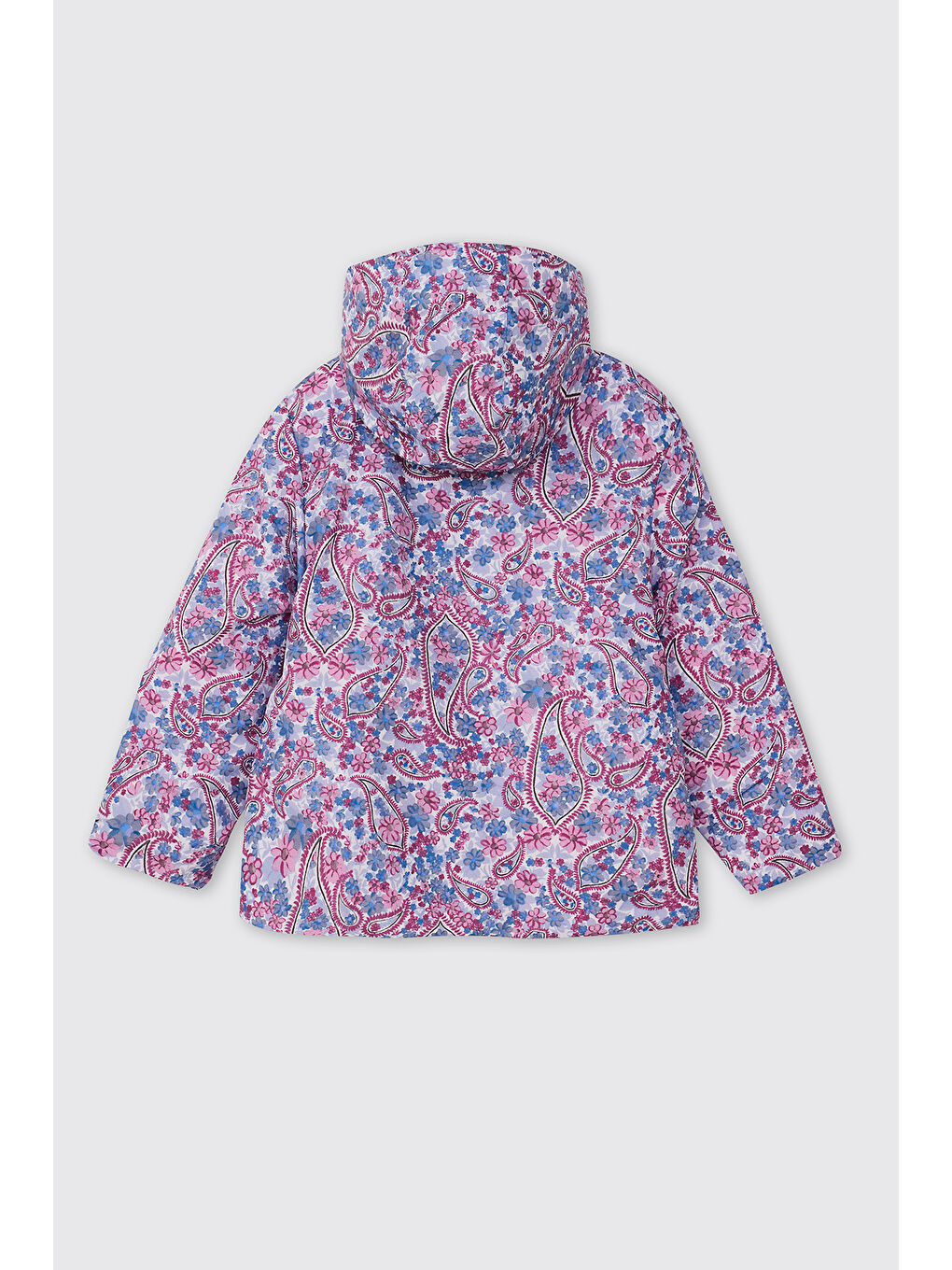 Kız Çocuk Desenli Mont Mürdüm-1