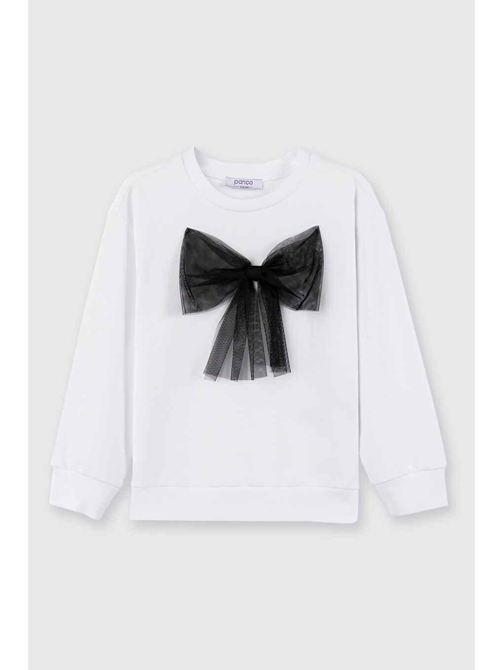 Beyaz Kız Çocuk Sweatshirt Siyah