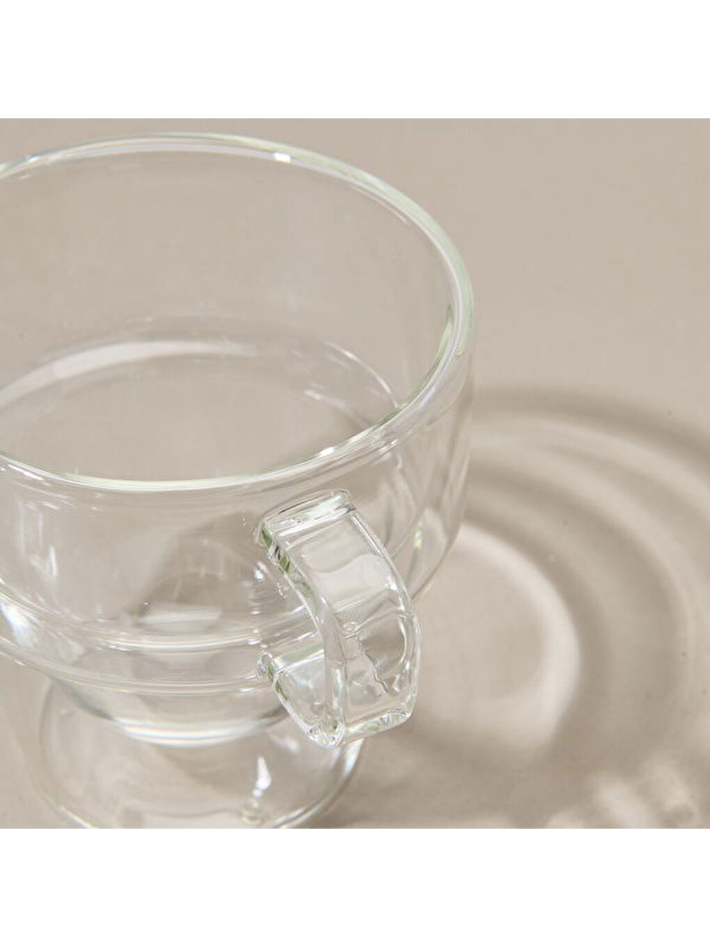 Renksiz Çift Cidarlı Cam Kupa - Şeffaf - 280 ml-2