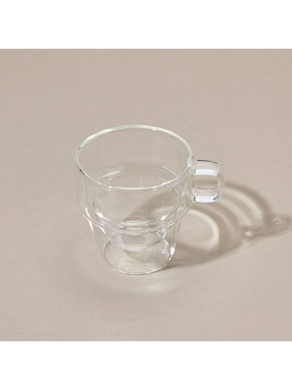 Renksiz Çift Cidarlı Cam Kupa - Şeffaf - 280 ml-3