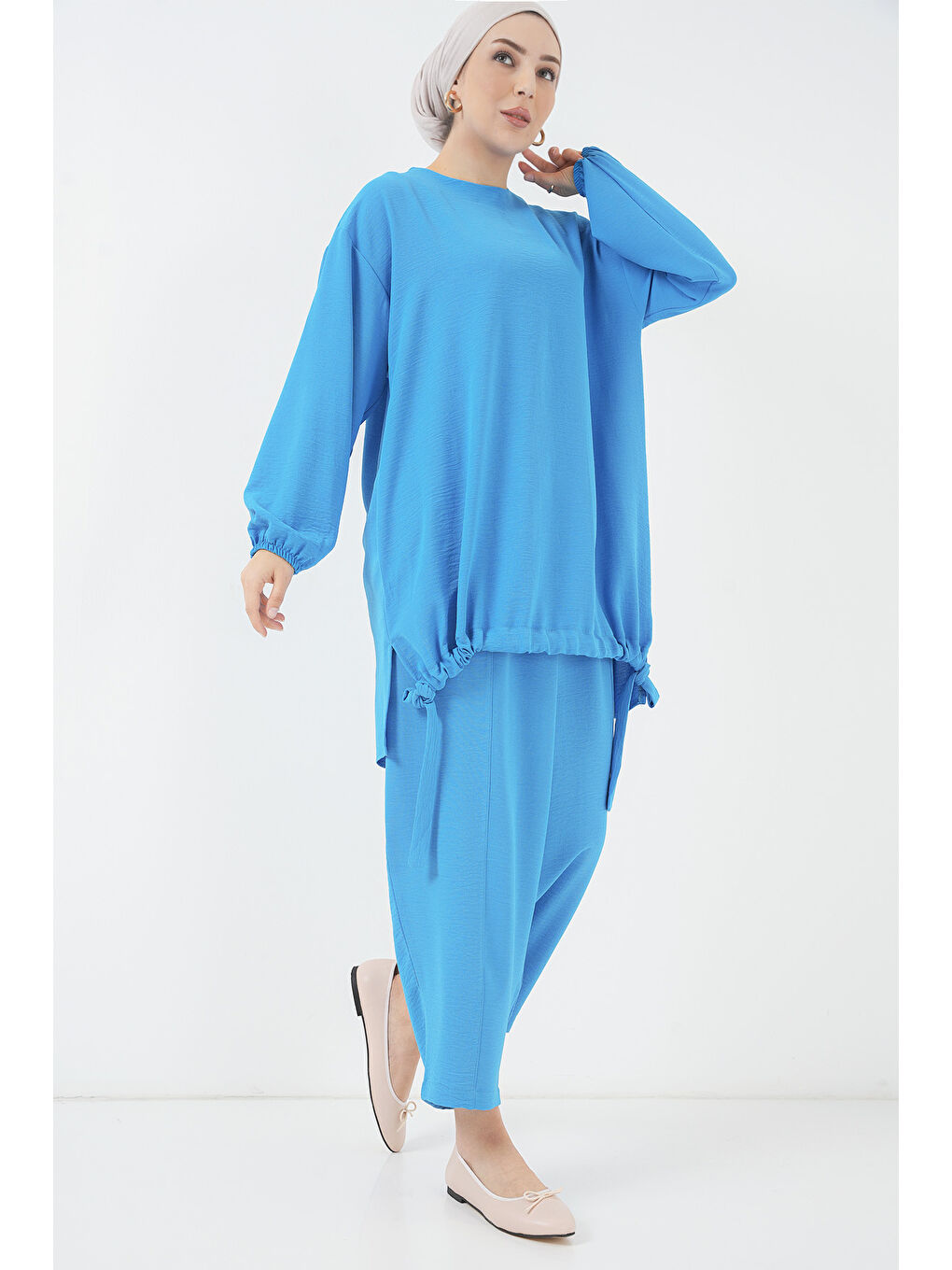 Mavi 6682 Tunik Pantolon İkili Takım - Saks