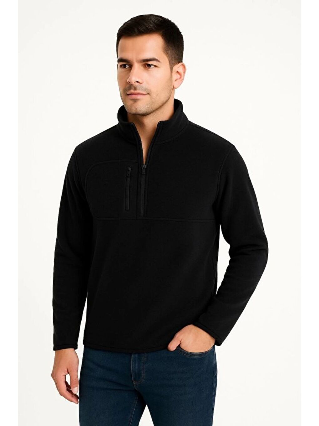 Siyah Erkek Polar Kazak-3