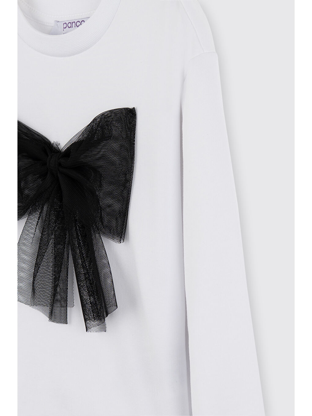 Beyaz Kız Çocuk Sweatshirt Siyah-2