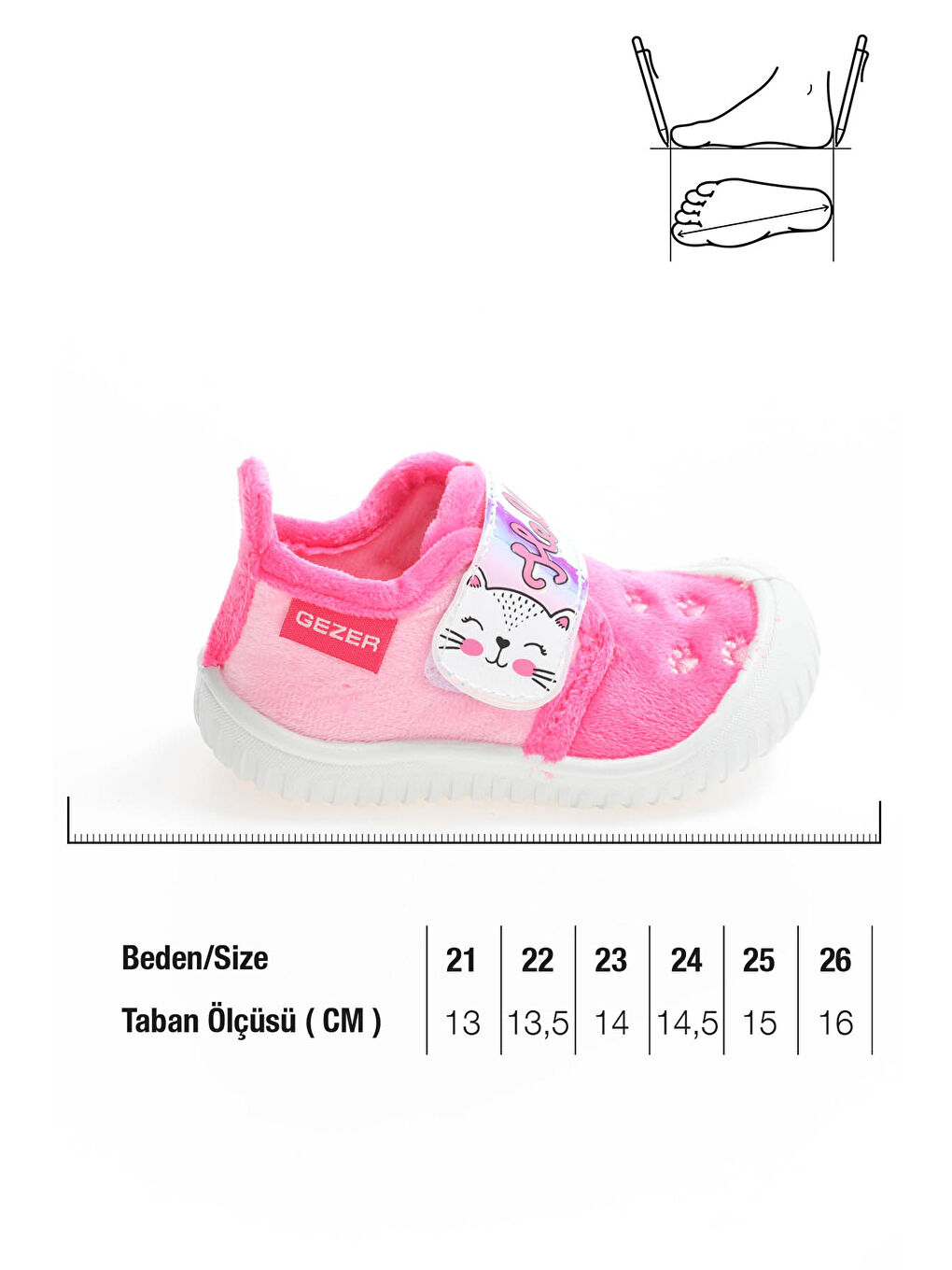 Fuşya Kışlık Panduf Bebe Kız Ayakkabı-1