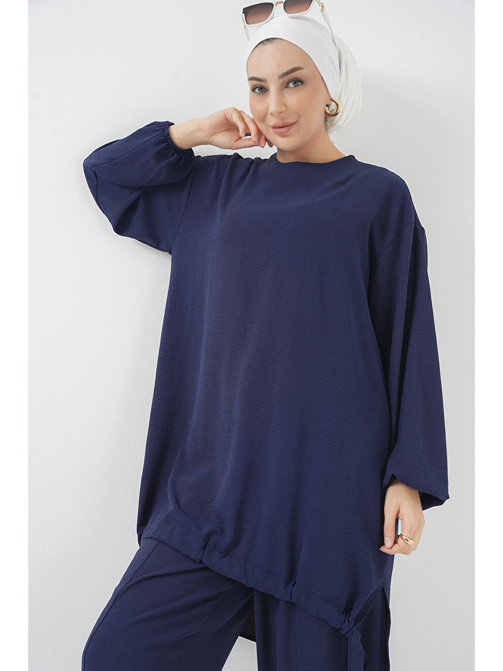 6682 Tunik Pantolon İkili Takım - Lacivert-1