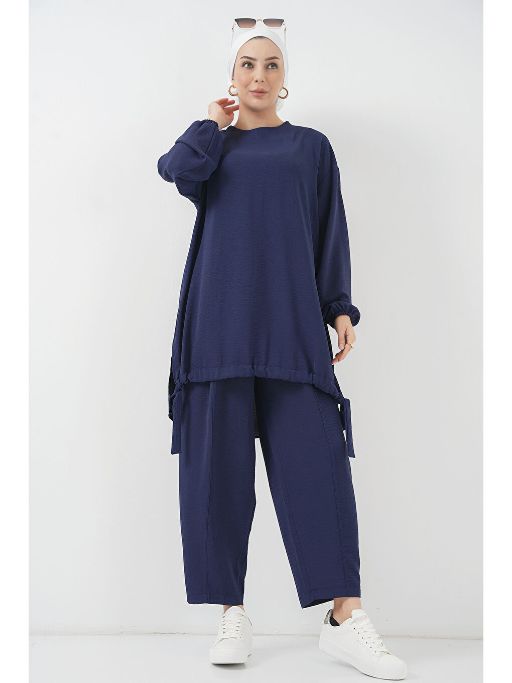 6682 Tunik Pantolon İkili Takım - Lacivert-2