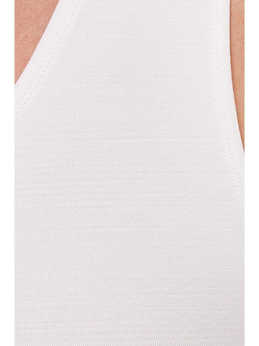 Erkek Süper Slim Fit Extra Dar Kesim Lastikli Beyaz Atlet Korse-6