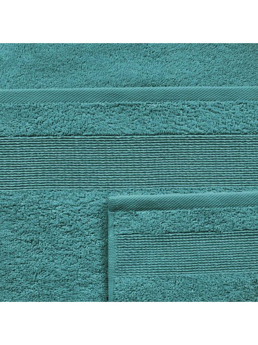 2'li Havlu Seti - Turkuaz - 50x80 cm + 30x50 cm-2