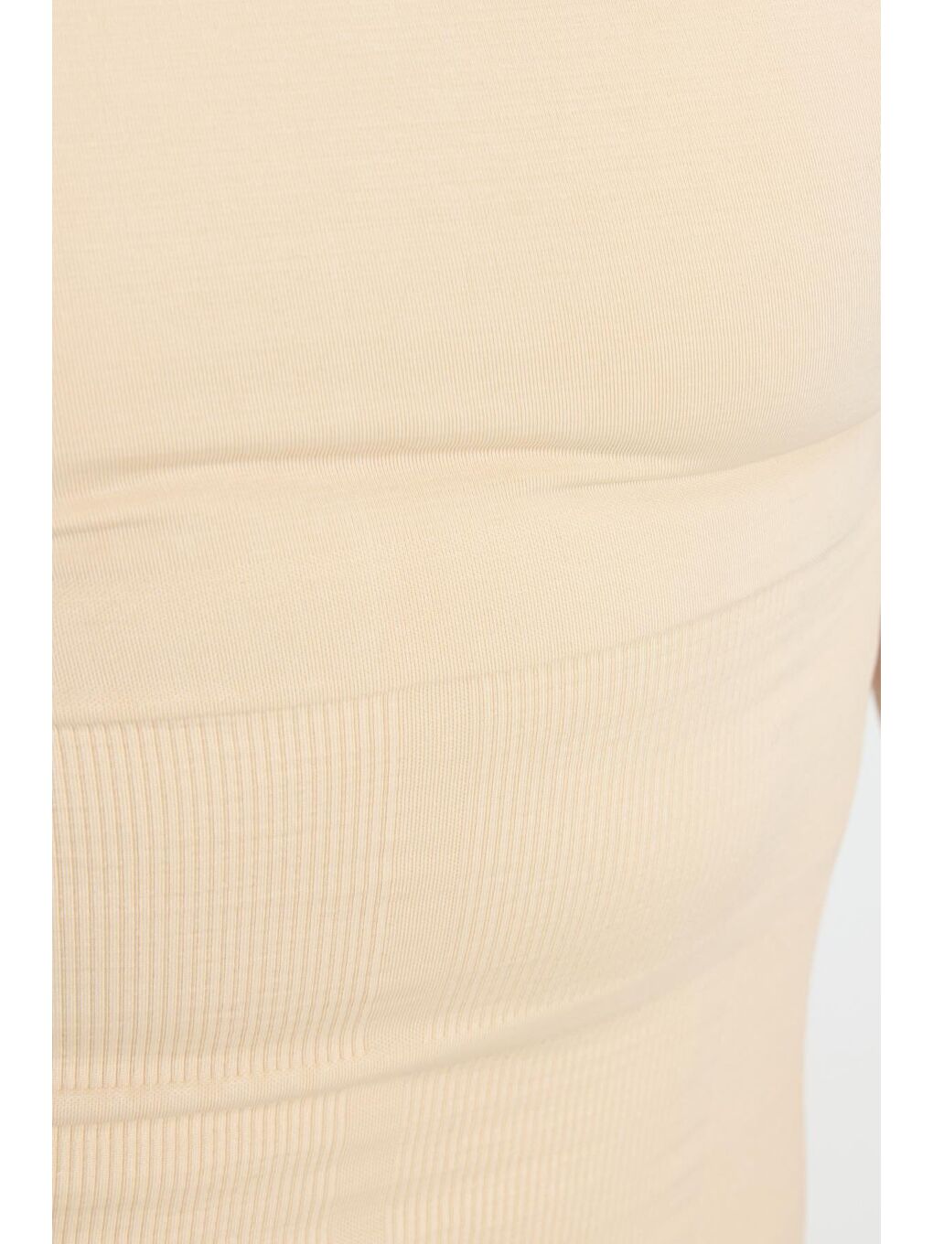 Bej Erkek Süper Slim Fit Extra Dar Kesim Lastikli Ten Rengi Atlet Korse-6